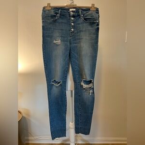 Mother The Pixie Fray in wash “Losing Control” size 28